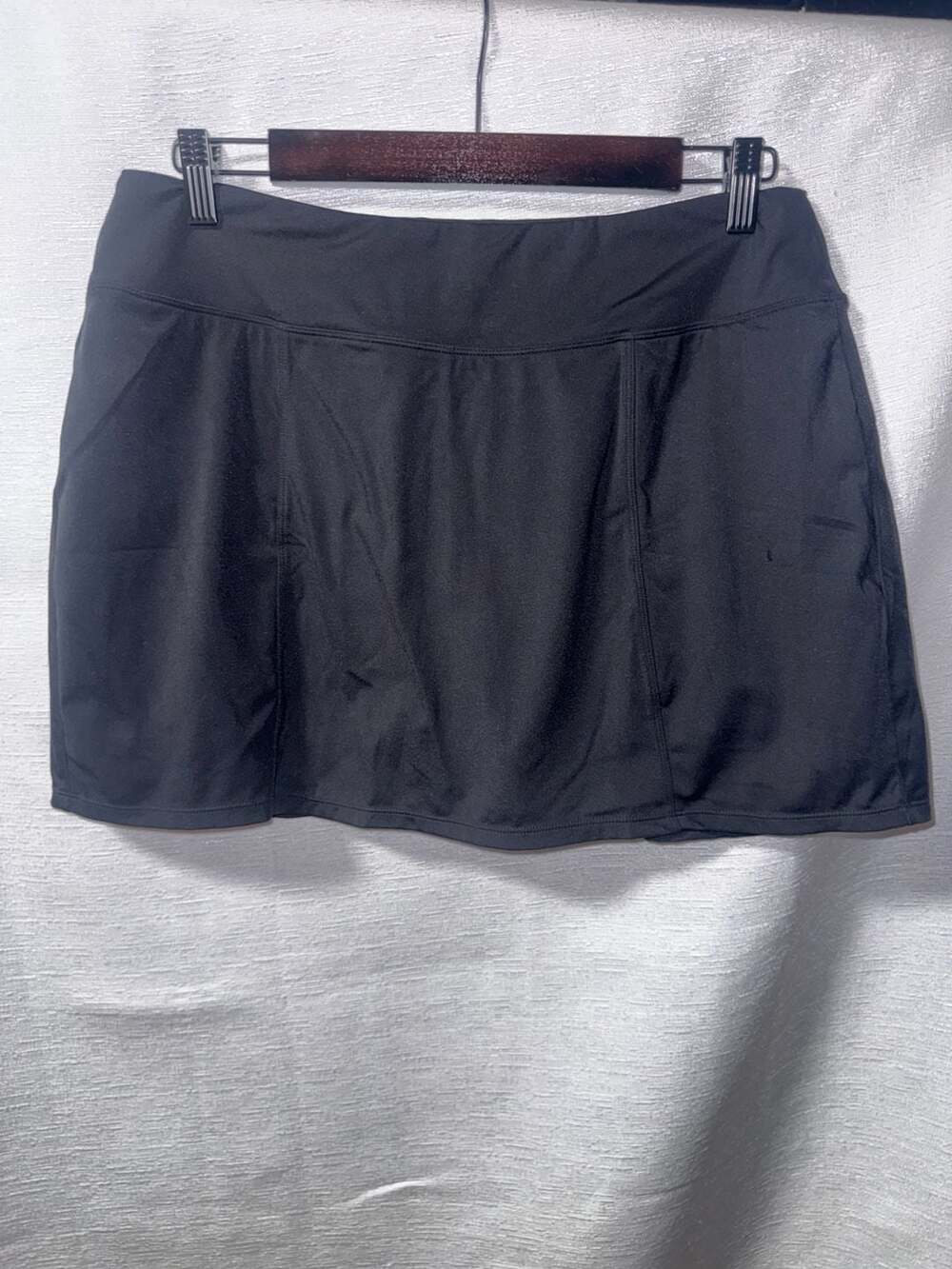 Women's Black Athletic Skort with Built-in Shorts